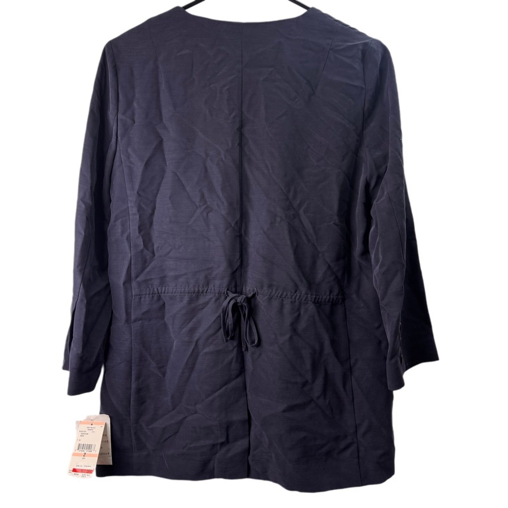 NWT Rachel Roy Womens Blazer Jacket Size 2 Navy Blue Casual Work Career - Picture 2 of 6
